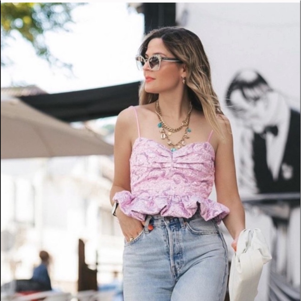 Zara Limited edition strappy peplum top size M